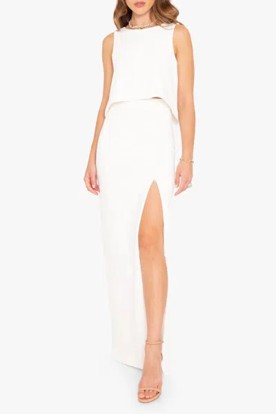 Black Halo Kacie Two Piece Maxi In White