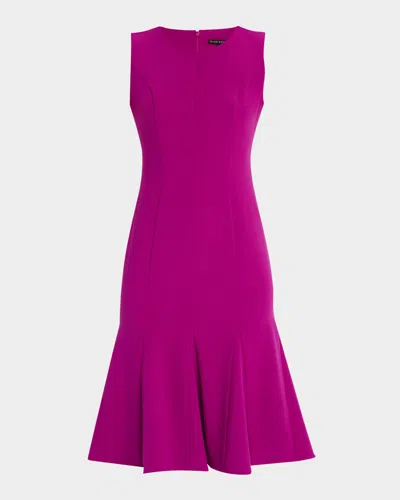 Black Halo Kashton Sleeveless Godet Dress In Berry Plum