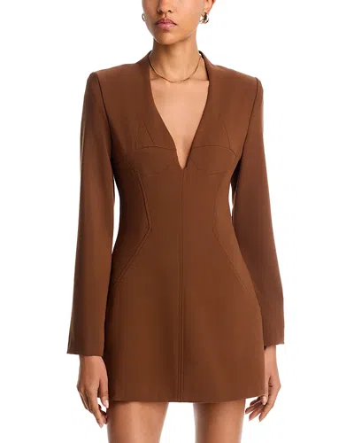 Black Halo Kenna Micro Mini Dress In Brown