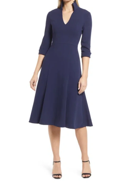 BLACK HALO BLACK HALO KENSINGTON FIT & FLARE MIDI DRESS