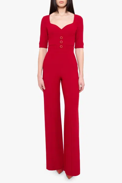 Black Halo Kerry Jumpsuit In Red