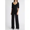 Black Halo Kerry Wide Leg Jumpsuit In Black