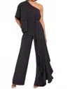 Black Halo Kristine Wide Leg Jumpsuit In Black In Black