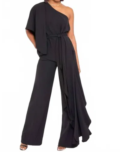 Black Halo Kristine Wide Leg Jumpsuit In Black
