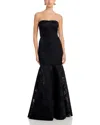 Black Halo Kristy Strapless Gown In Black