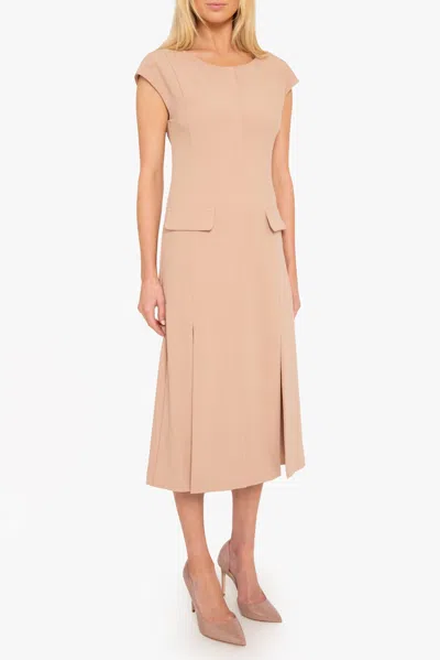 Black Halo Lali Midi Dress In Brown