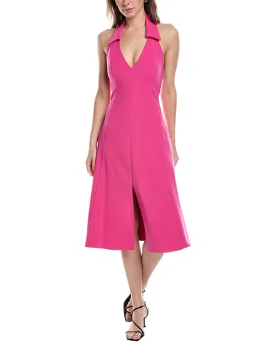 Black Halo Lathan Sleeveless Halter Midi Dress In Pink