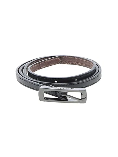 Pre-owned Black Halo Leather Belt In Black