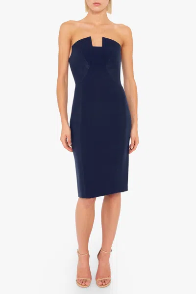 Black Halo Lena Color Block Dress In Blue