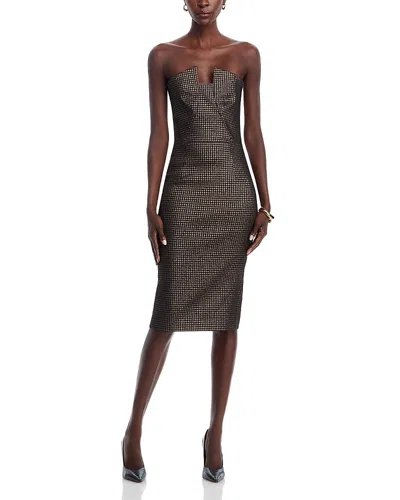 BLACK HALO LENA NOTCH NECK SHEATH DRESS