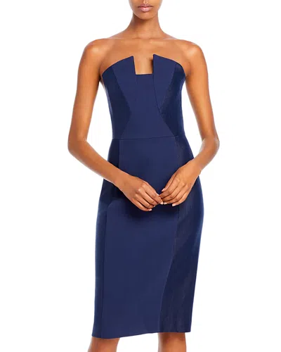 Black Halo Lena Sheath Dress In Navy