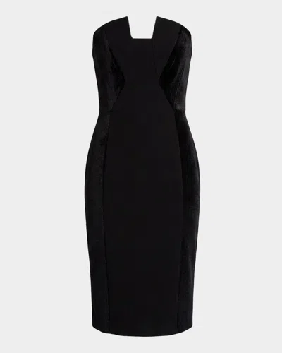 Black Halo Lena Strapless Sheath Dress In Black