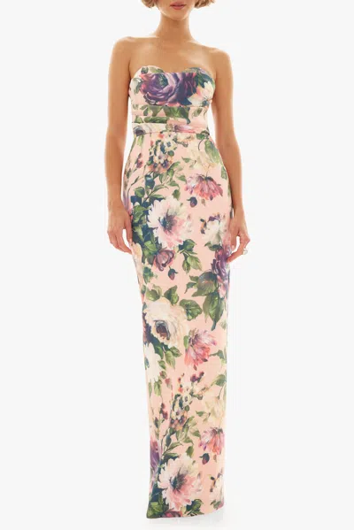 Black Halo Leonora Gown In Multi