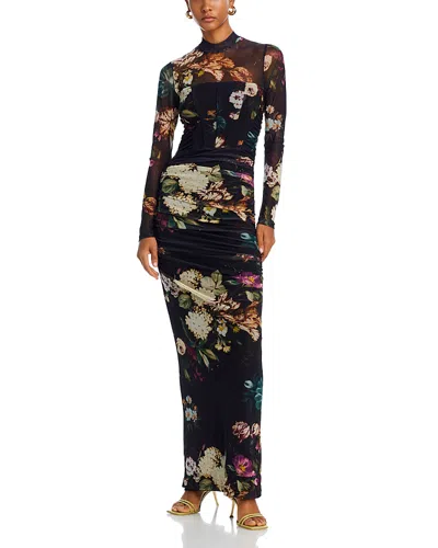 Black Halo Lexinton Long Sleeve Gown In Bountiful Blossom