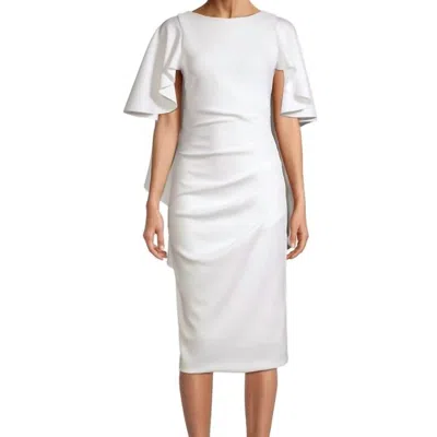 Black Halo Lotus Cocktail Dress In Creme In White