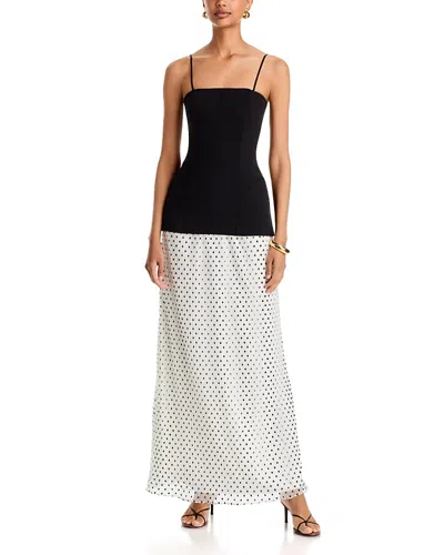 Black Halo Lunara Printed Maxi Dress In Dot Blanc