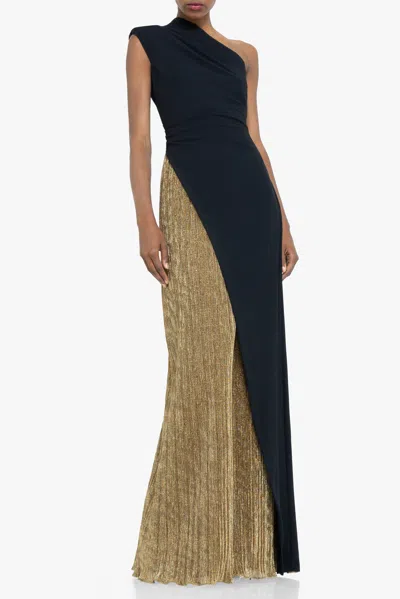 Black Halo Marigold Gown In Black