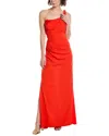Black Halo Marion Ruched One-shoulder Gown In Multi