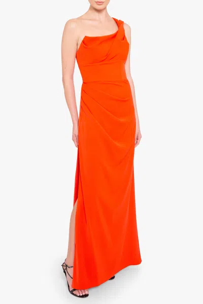 Black Halo Marion Gown In Orange