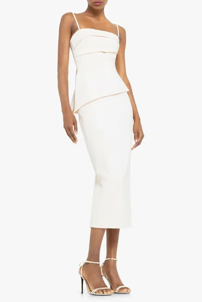 Black Halo Marla 2pc Midi Dress In White