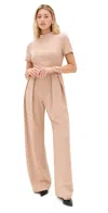 Black Halo Mayra Wide Leg Jumpsuit In Desert Sand