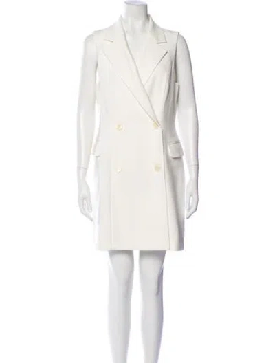 Pre-owned Black Halo Mini Dress In White