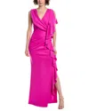 Black Halo Morwen Scuba Gown In Pink