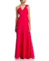 Black Halo Nairobi Asymmetric Gown In Red