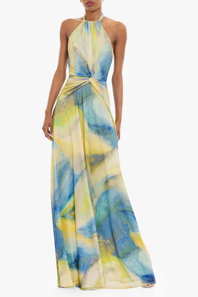 Black Halo Neriah Gown In Yellow