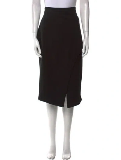 Pre-owned Black Halo Nylon Midi Length Skirt In Black