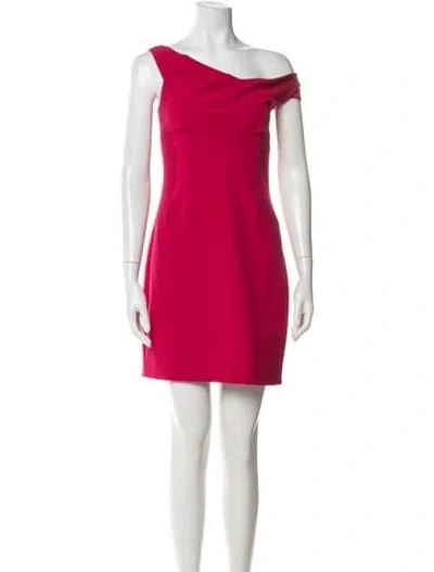 Pre-owned Black Halo Off-the-shoulder Mini Dress In Red