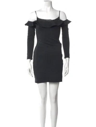 Pre-owned Black Halo Off-the-shoulder Mini Dress W/ Tags In Black