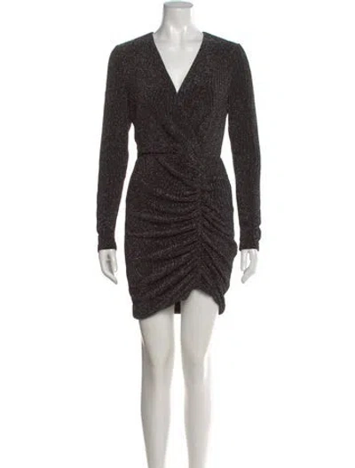 Pre-owned Black Halo Printed Mini Dress In Multi