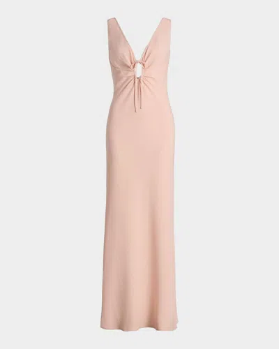 Black Halo Reese Cut-out Bias-cut Maxi Dress In Pink