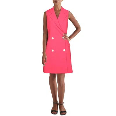 Black Halo Rio Womens Blazer Sleeveless Mini Dress In Pink