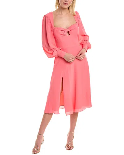 Black Halo Romina Midi-dress In Strawberry Pink