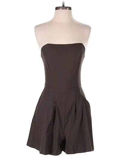 Pre-owned Black Halo Romper In Brown