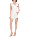 Black Halo Romper In White