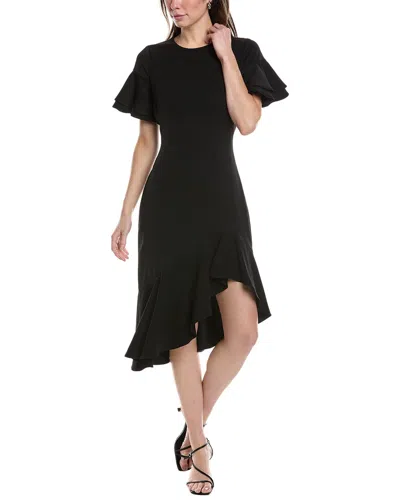 Black Halo Women's Ruiz Asymmetric Ruffled Minidress In Black