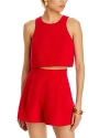 Black Halo Sanibel Crop Top & High Waist Shorts Set In Wildfire