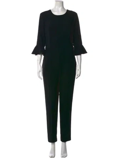Pre-owned Black Halo Scoop Neck Jumpsuit In Black