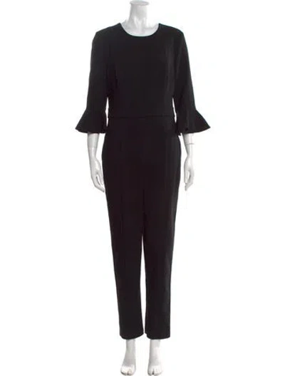 Pre-owned Black Halo Scoop Neck Jumpsuit In Black