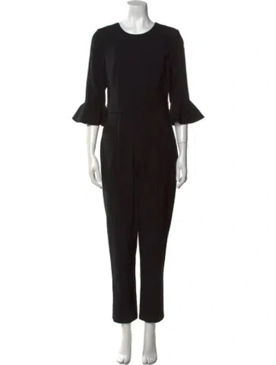 Pre-owned Black Halo Scoop Neck Jumpsuit In Black