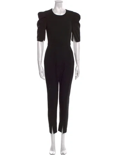 Pre-owned Black Halo Scoop Neck Jumpsuit In Black