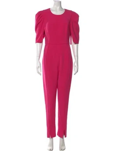 Pre-owned Black Halo Scoop Neck Jumpsuit In Pink