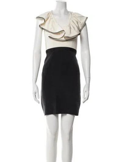 Pre-owned Black Halo Silk Mini Dress In Multi