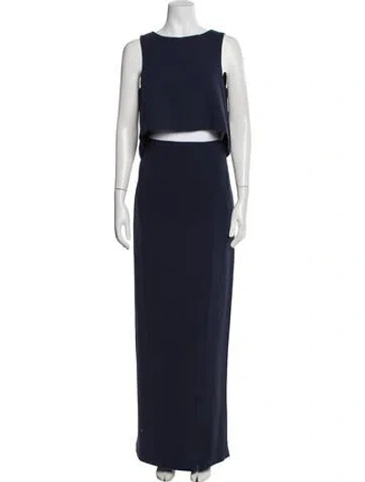 Pre-owned Black Halo Skirt Set In Blue