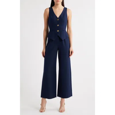 Black Halo Sloane Sleeveless Wide Leg Jumpsuit
