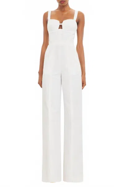 Black Halo Sorelle Straight Leg Jumpsuit In White
