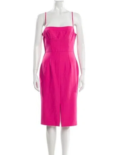 Pre-owned Black Halo Square Neckline Knee-length Dress W/ Tags In Pink